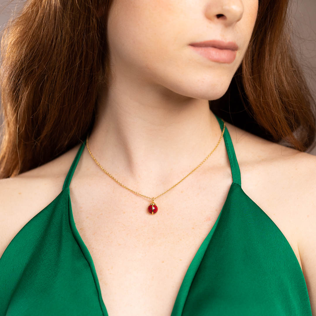 Collana in oro 18kt e smalti firmata Pasquale Bruni - immagine 3