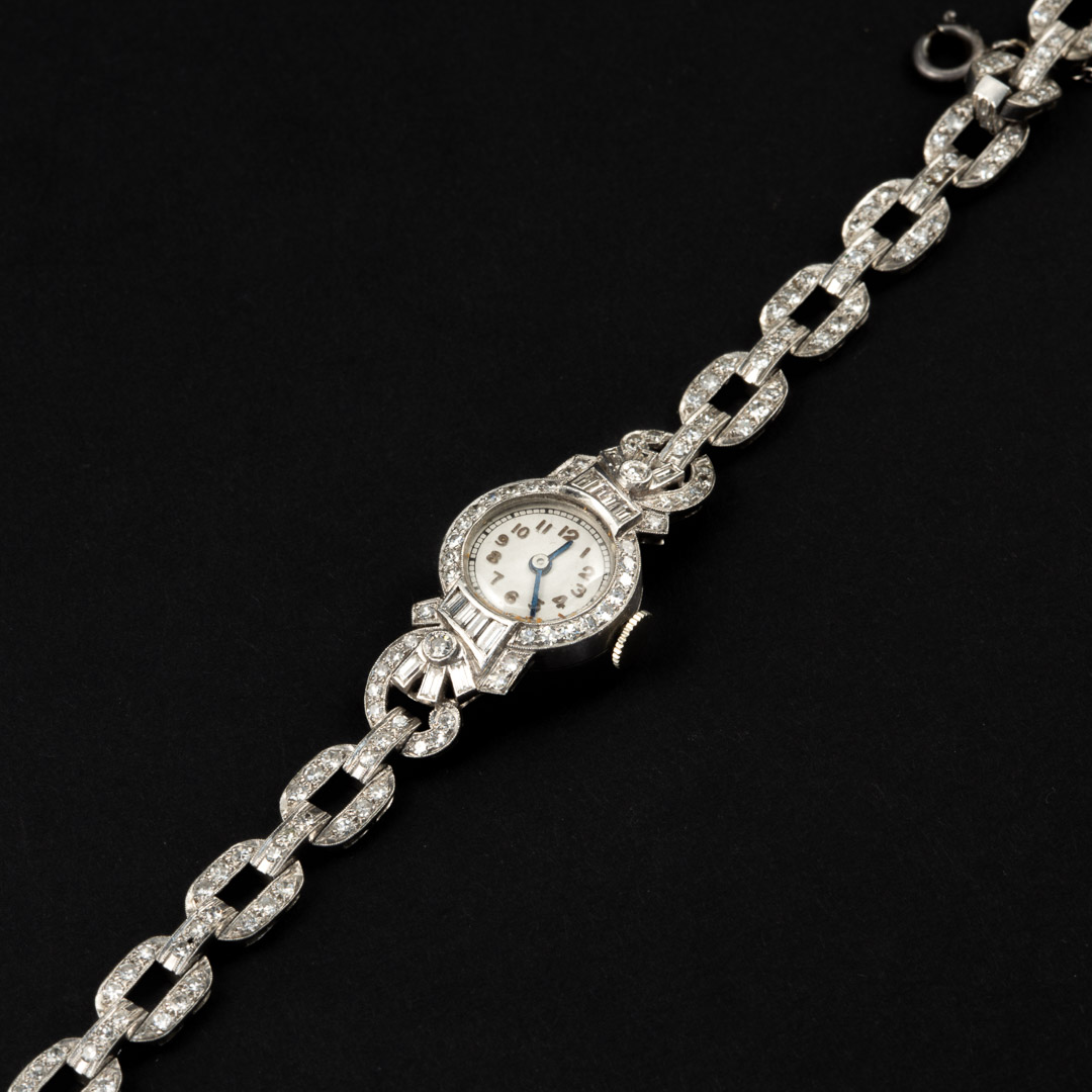 Orologio in platino e diamanti