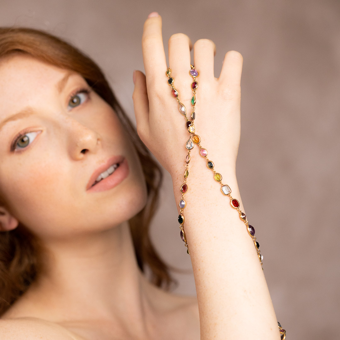 Collana in oro 18kt e pietre naturali - immagine 4