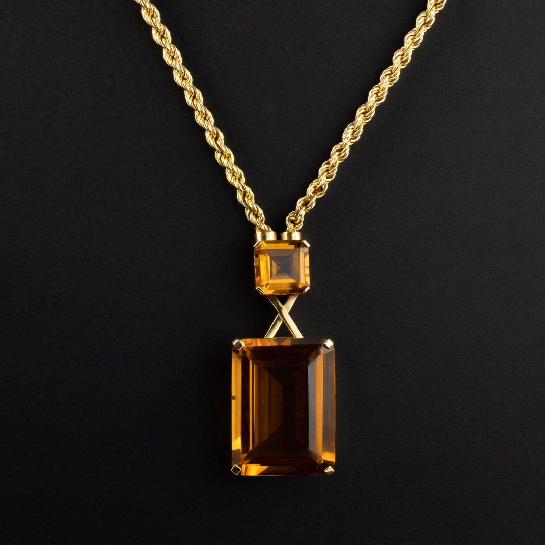 Collana in oro 18kt e quarzi citrini - immagine 2
