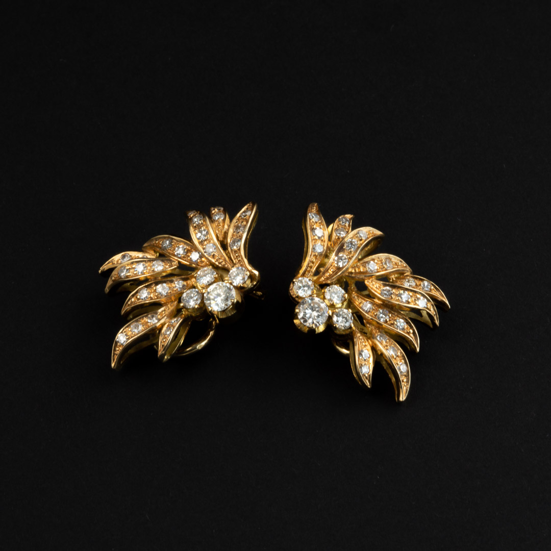 Orecchini in oro 18kt e diamanti