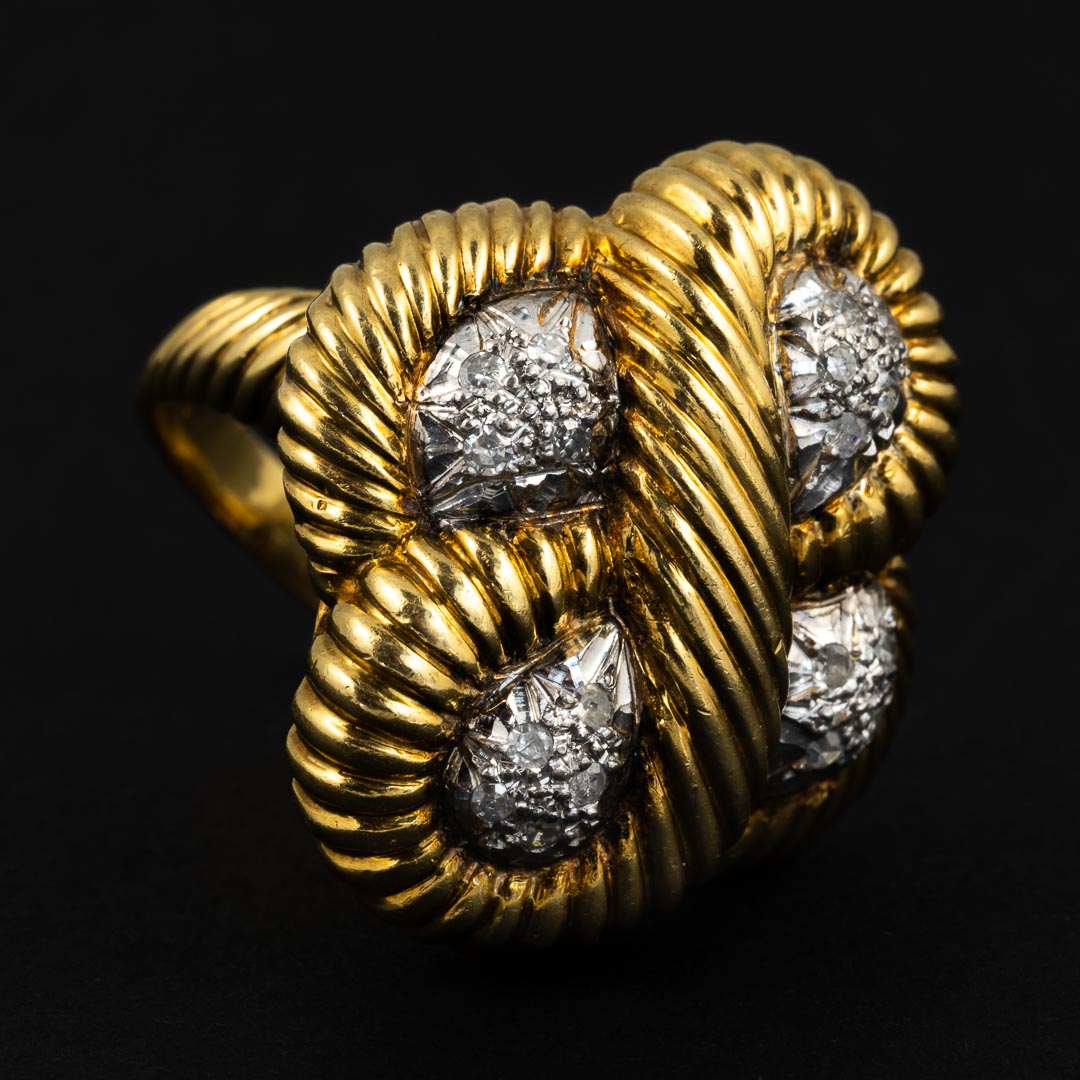Anello in oro 18kt e diamanti