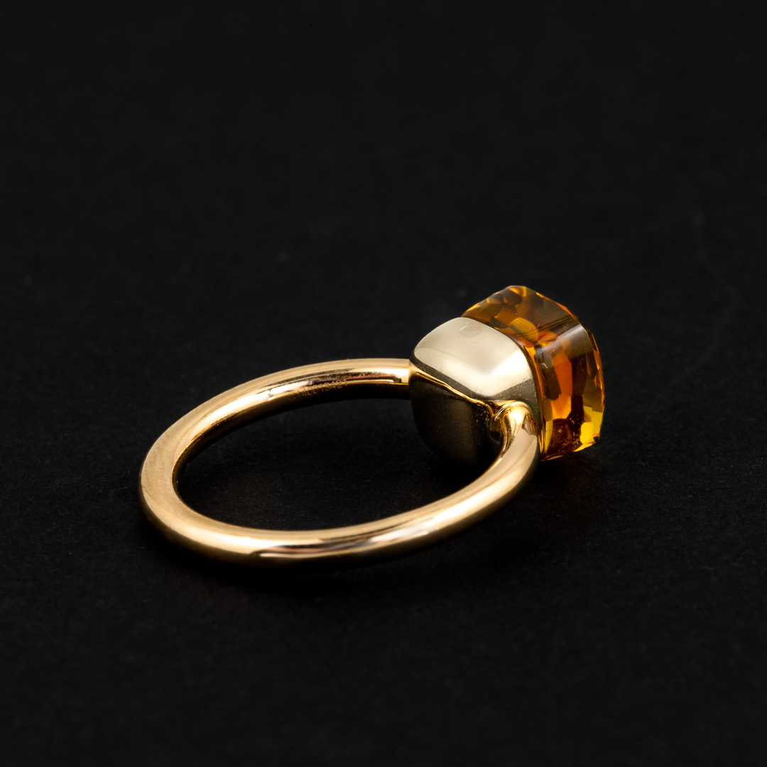 Anello in oro 18kt e quarzo citrino firmato Pomellato - immagine 2